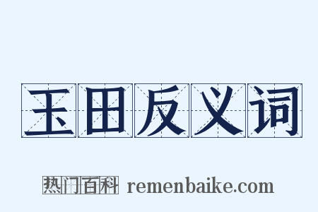 玉田反义词是什么意思的图片